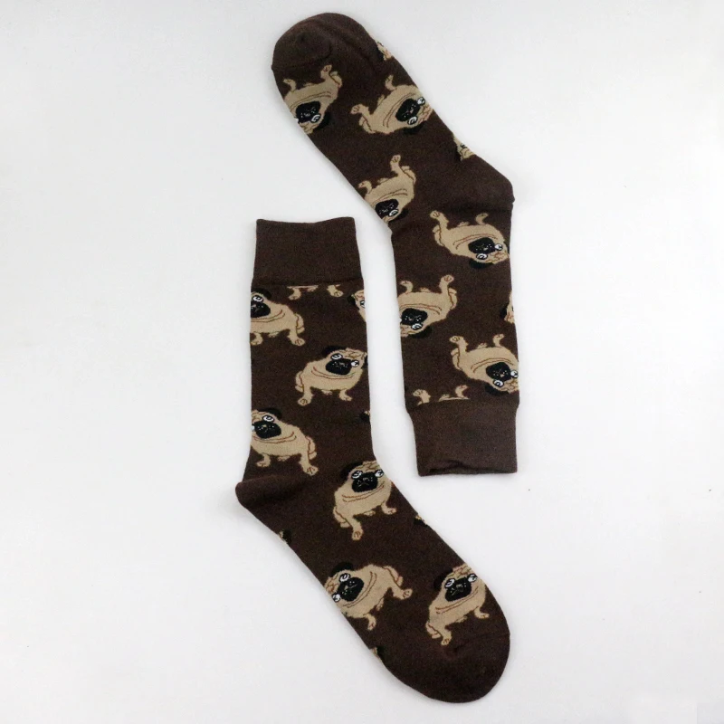 Crew Cool Socks Hosiery Dog Pet Pug Shiba Inu Beagle Buldog Socks Women Men Unisex Winter Cotton Happy Socks Male