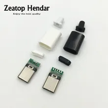 2 набора DIY USB 3,1 c-тип штекер сварочный Тип двухсторонний штекер Тип C данных и зарядки сварной провод разъем