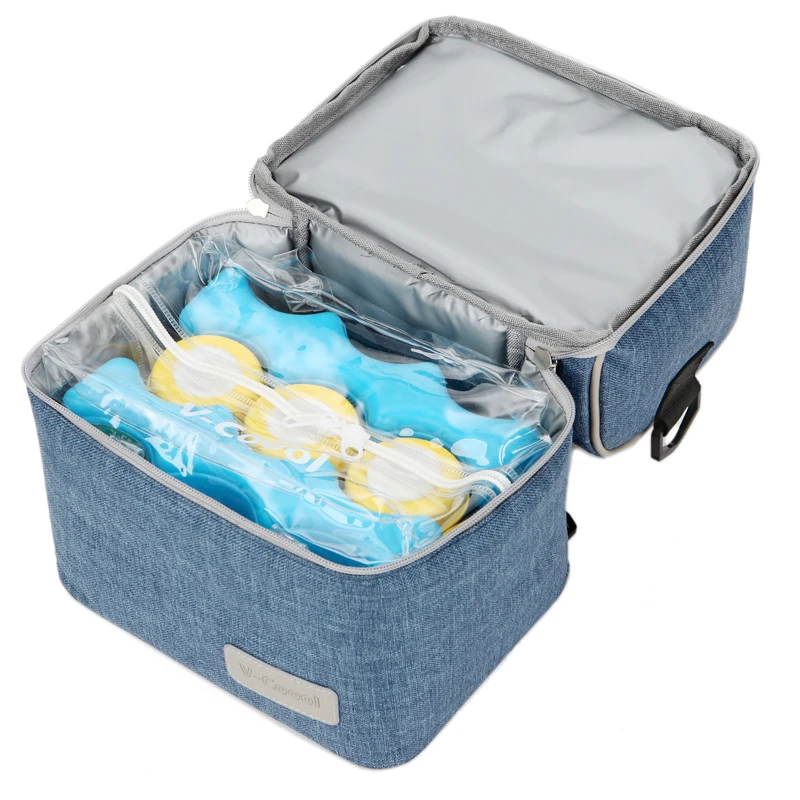 Высококачественная двухслойная Модная Портативная сумка для обеда, сумки для еды, сумки для пикника для женщин, Термосумка для обеда, Детская сумка для молока, 3 цвета