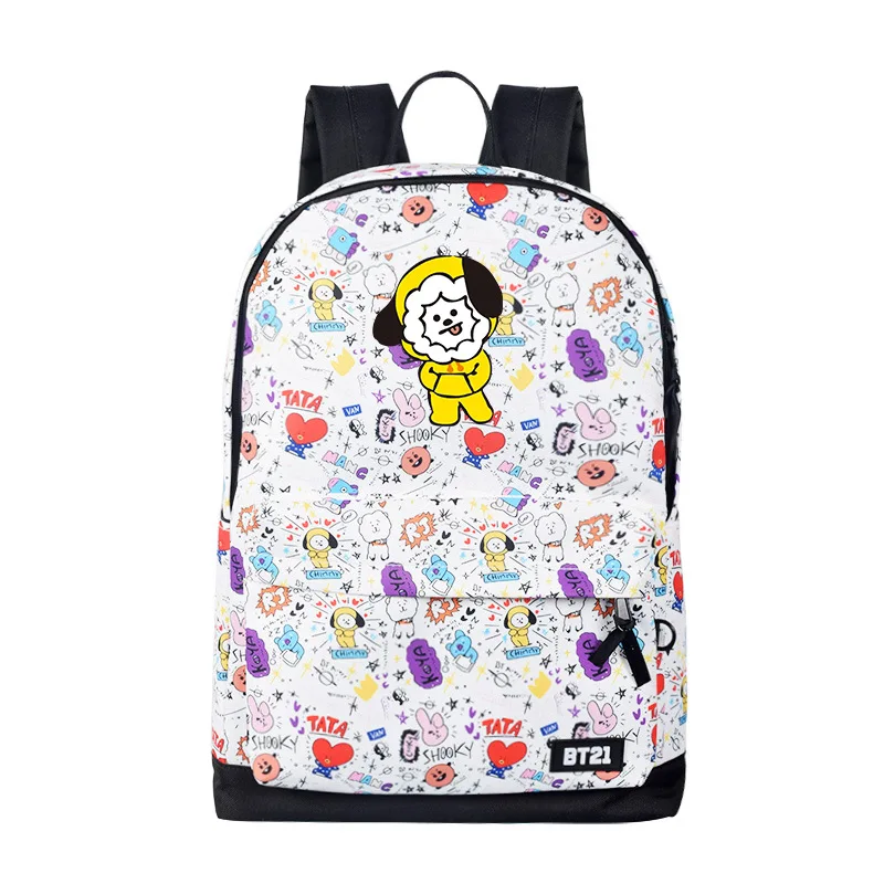 Kpop BTS Bangtan Boys Bt21 backpack Korean Backpack USB Charging