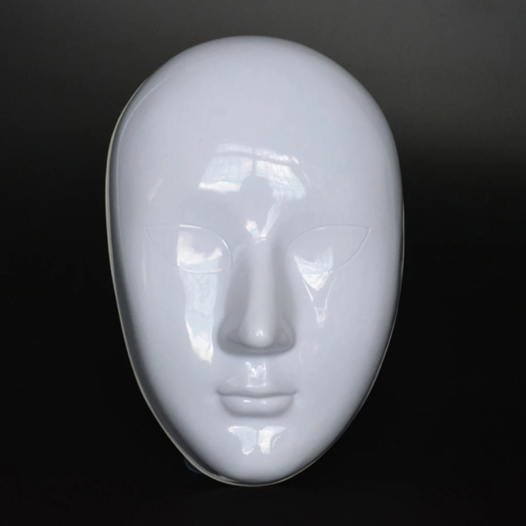 Unisex Hip-Hop GHOST DANCE Mask White Popping Face for Masquerade Ball Party Halloween Carnivals Adjustable Strap Mask 
