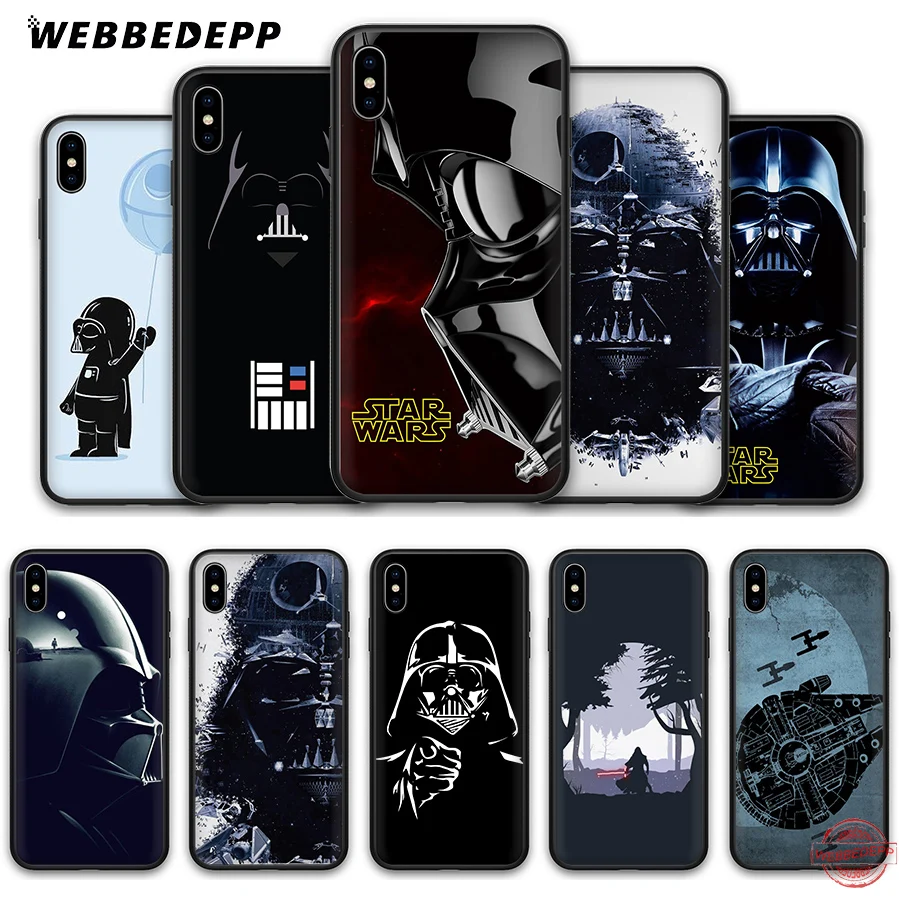 

WEBBEDEPP Darth vader Star wars Soft Silicone TPU Phone Case for iPhone 5 5S SE 6 6S 7 8 Plus XR X XS Max