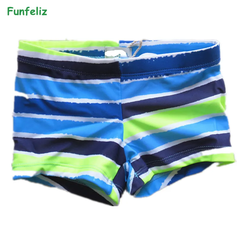 Funfeliz/купальный костюм для мальчиков 2-8 лет; детская одежда для купания; плавки для мальчиков; милые детские купальные костюмы в полоску - Цвет: Trunk