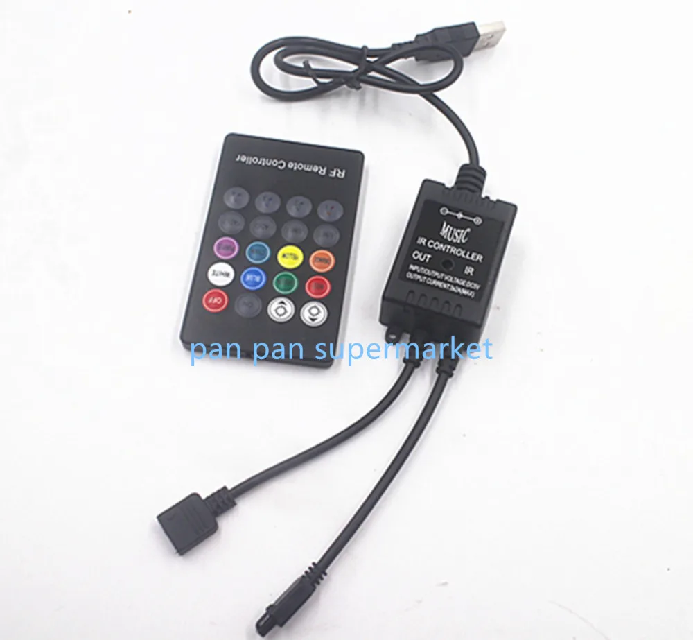 

LED Music IR Controller 20key Remote Sound Sensor withut battery For 3528 5050 RGB LED Strip Free shipping
