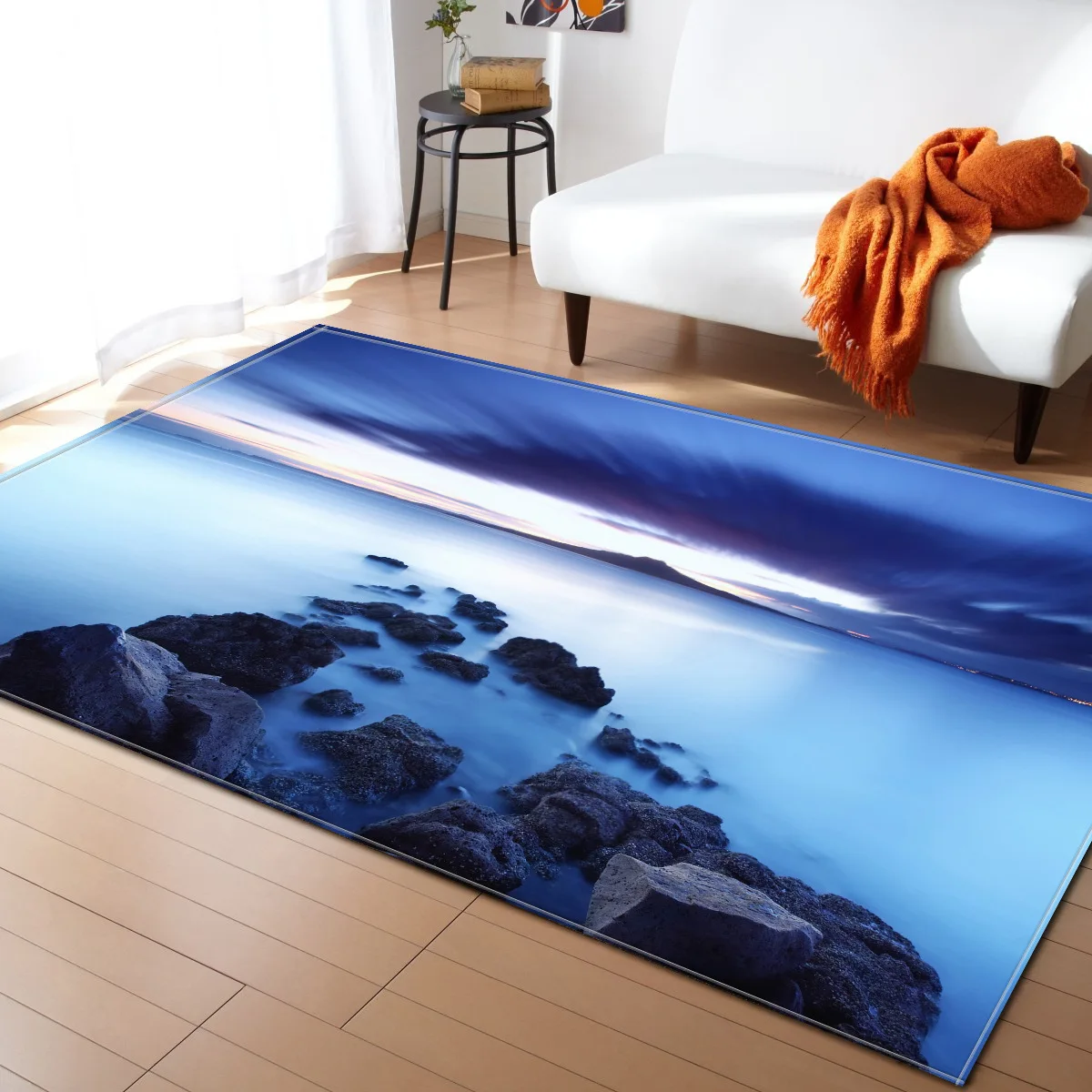 Натуральный пейзаж цветочный узор 3D ковер большой размер гостиная спальня чайный столик прямоугольный Противоскользящий коврик - Цвет: D-758