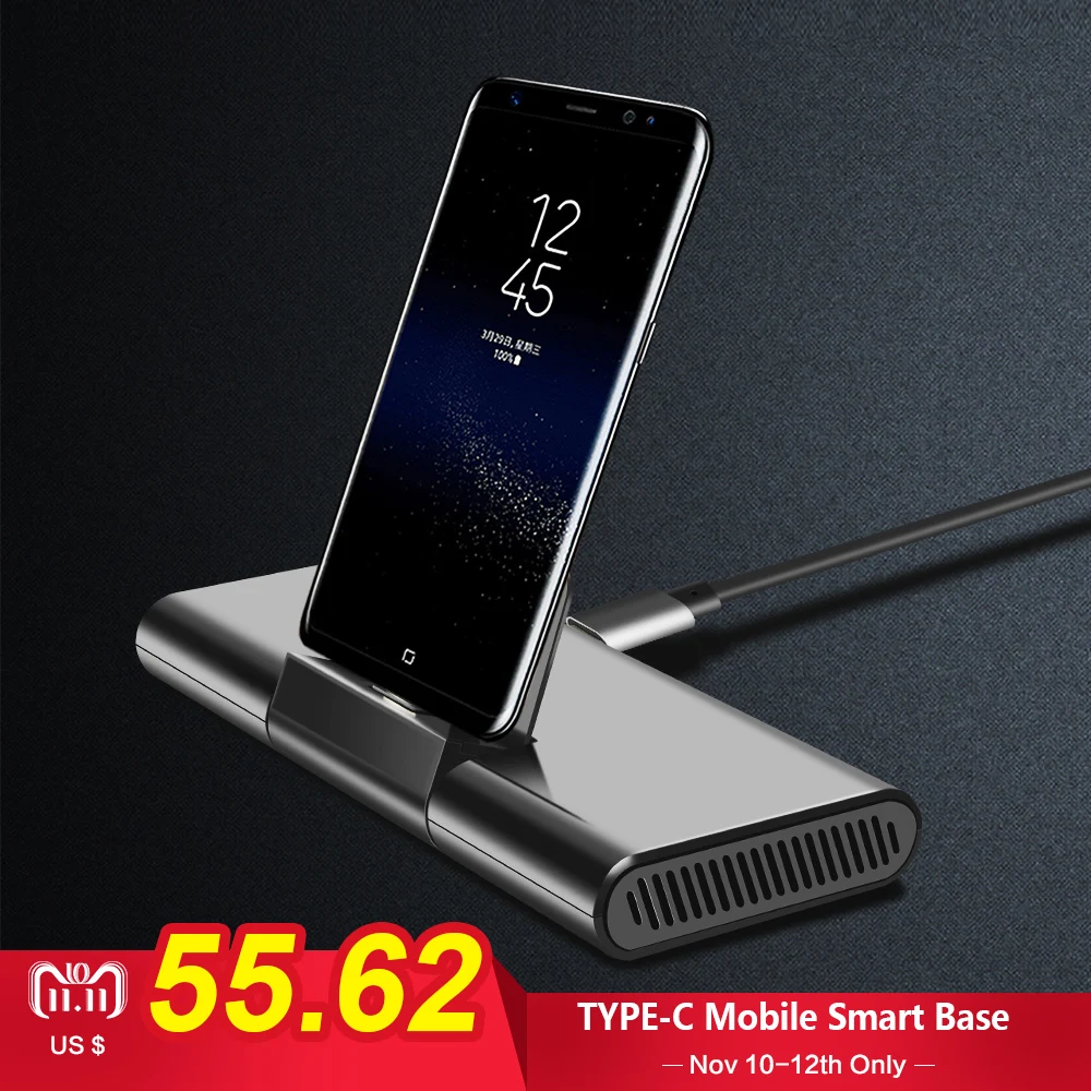 

USB 3.1 type-c to HDMI 1080P 4K 5 IN 1USB*2 3.0 TYPE-C PD LAN for S8 S8+ S9 S9+ NOTE 8 mate 10 mate 10+