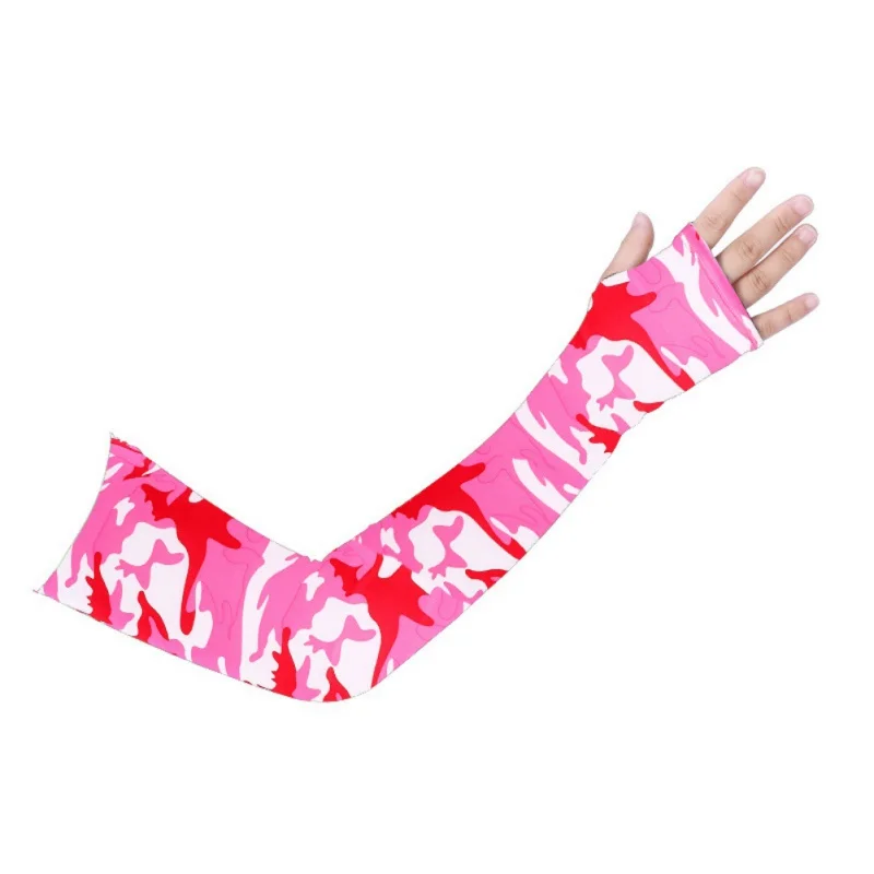 6 Colors Women Arm Sleeve Sport Running Cycling Golf Fishing Fingerless Arm Warmers Women Basketball Cuff Ice Sleeve