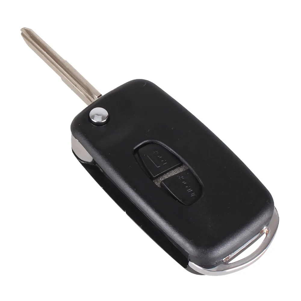 KEYYOU модифицированный откидной складной чехол для дистанционного ключа для Mitsubishi Grandis Outlander с необработанным лезвием 2 кнопки