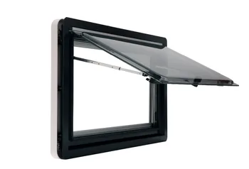 

1100x550mm 43.3x21.7 inch Top Hung Side Window Right Angle Ventilation Hatch With Screen and Blind RV Caravan Motorhome MG16RW