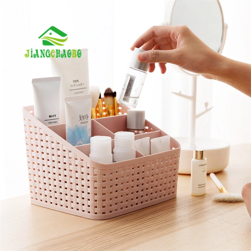 Jiangchaobo تقليد الروطان المنسوجة مستحضرات صناديق تخزين مربع مضمد التشطيب سطح البلاستيك متعددة منتجات العناية البشرة الرف Jiangchaobo تقليد الروطان المنسوجة مستحضرات صناديق تخزين مربع مضمد التشطيب سطح البلاستيك متعددة منتجات العناية البشرة الرف
