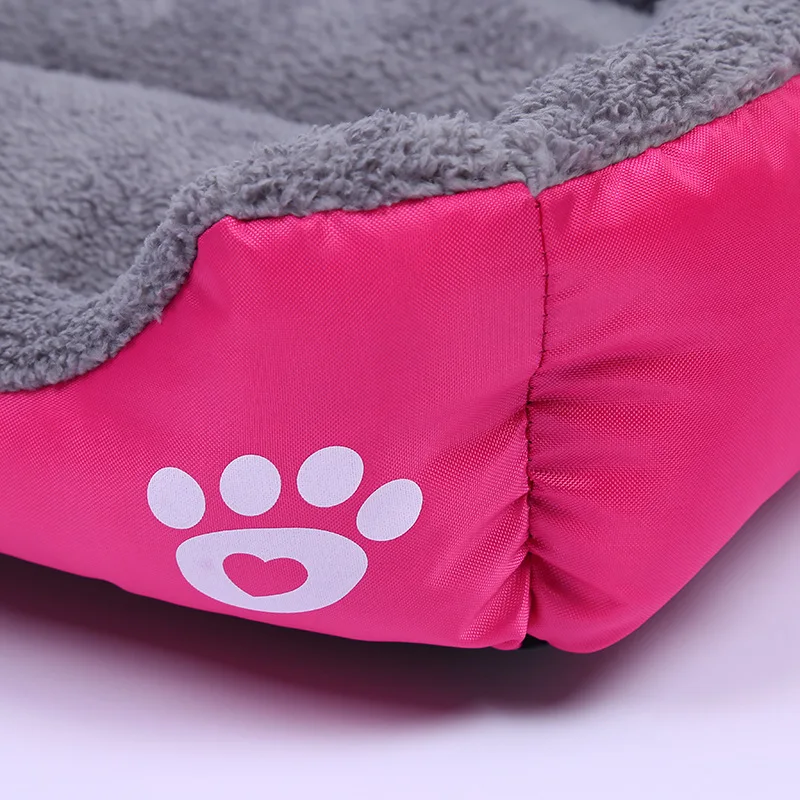 Кровать для питомца собаки карамельного цвета диван для питомца водонепроницаемое дно мягкий флис теплое гнездо для кошки щенка размера плюс кровати для больших домашних животных S-3XL