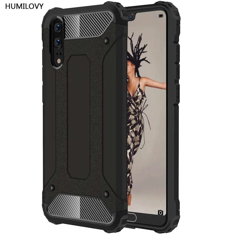 

For Huawei P20 Lite P20 Pro Case P20 Fundas Shockproof case Dual Layer Hybrid Armor Hard Back Case For Huawei P20 Lite Cover