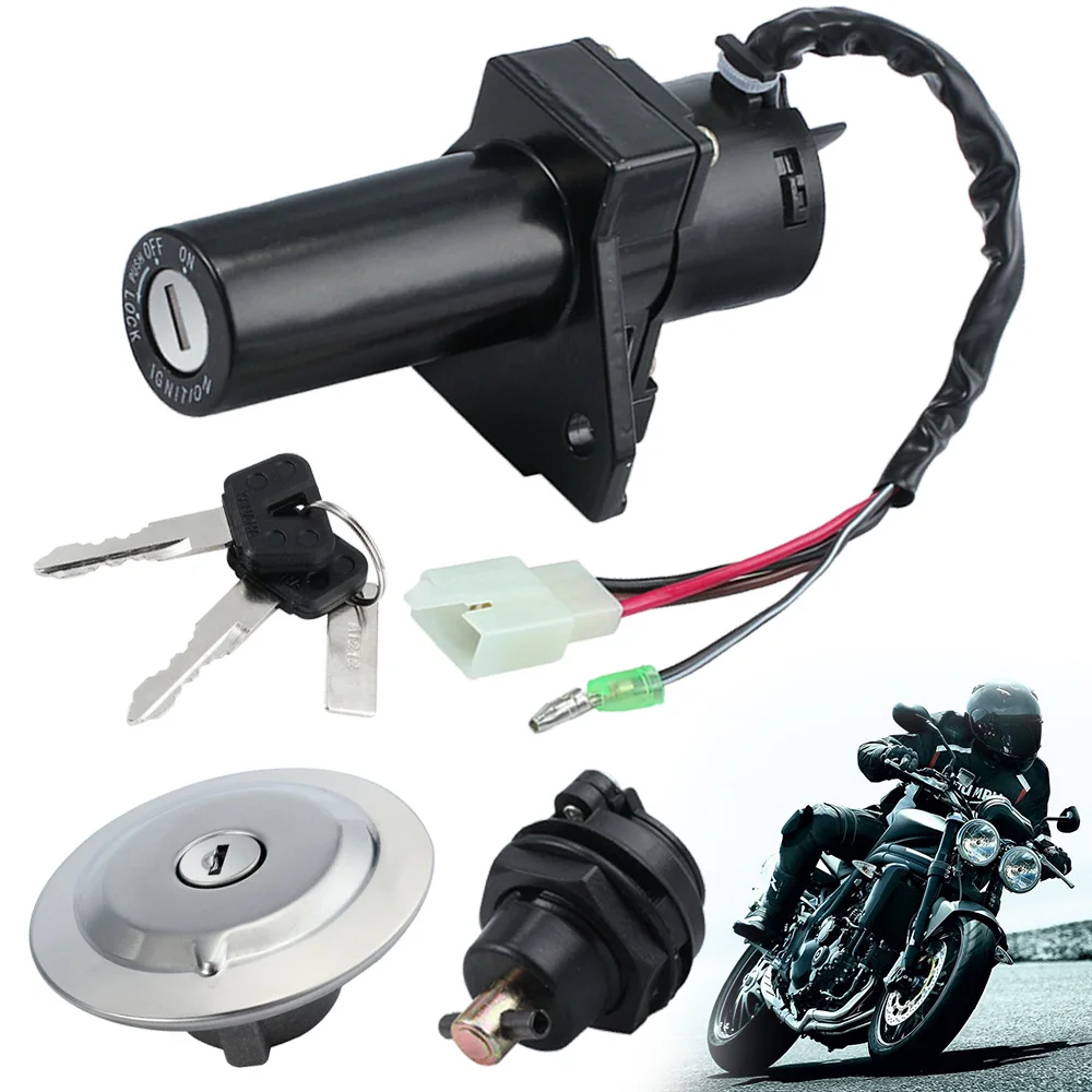 

1Set Motorcycle Ignition ON/OFF Switch Keys Seat Lock Gas Fuel Cap Locking For Yamaha YBR125 YBR 125