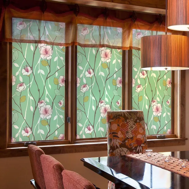 Customized Stained Static Cling Window Film Frosted Opaque Privacy