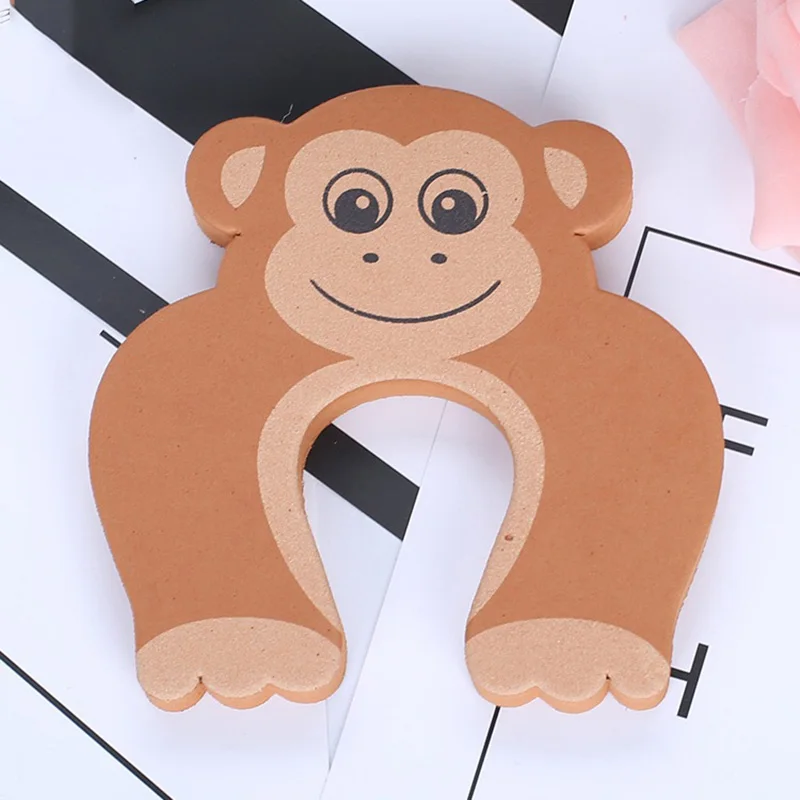 5Pcs Safety Card Stopper Clip Finger Safety Guard Care Products Baby Door Clamp Cartoon Cute Animal Child Kids Door
