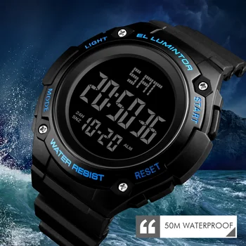 

SKMEI Countdown Sports Watches Men LED Electronic Digital Watch Waterproof Mens Watches Top Brand Luxury Clock Relogio Masculino