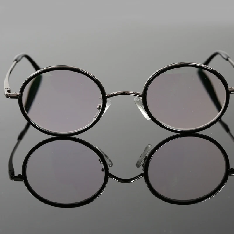Мужские ретро круглые металлические полный кадр очки для чтения черный дальнозоркости диоптрий 1,0 1,5 2,0 2,5 3,0 3,5 4,0 051