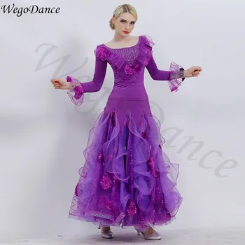 

custom woman new modern ballroom dancing costumes waltz dresses freeshipping