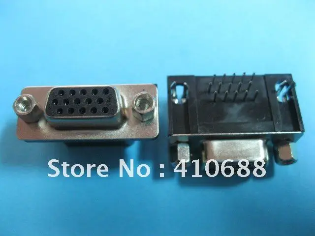 D-Sub 15 контактный разъем PCB под прямым углом 3 ряда горячая распродажа высокое качество 400 шт в партии