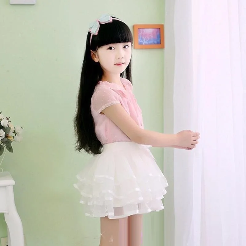 Г., летние и весенние юбки-пачки принцессы с бантом для маленьких девочек Детская Праздничная юбка-пачка для танцев Детская одежда для девочек JW8141 - Цвет: white girls skirts