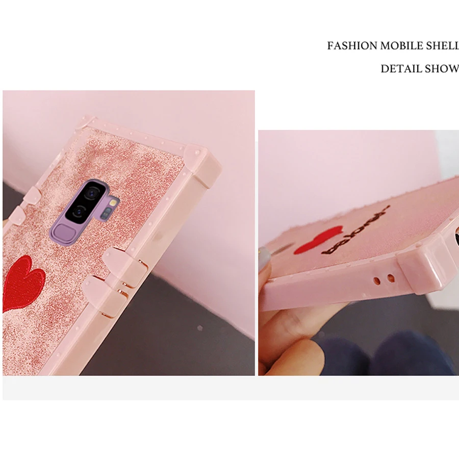 For samsung galaxy s9 plus s9 case cover luxury 3d embroidery love with strap soft silicon phone bag capa Ritozcase For samsung galaxy s9 plus s9 case cover luxury 3d embroidery love with strap soft silicon phone bag capa Ritozcase
