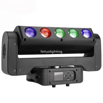 

2019 New High Power 5 Eyes LED Beam Moving Head 5*40W RGBW 4IN1 Led Beam Bar DMX Strobe Effect XY axis 360° Rotation Light Bar