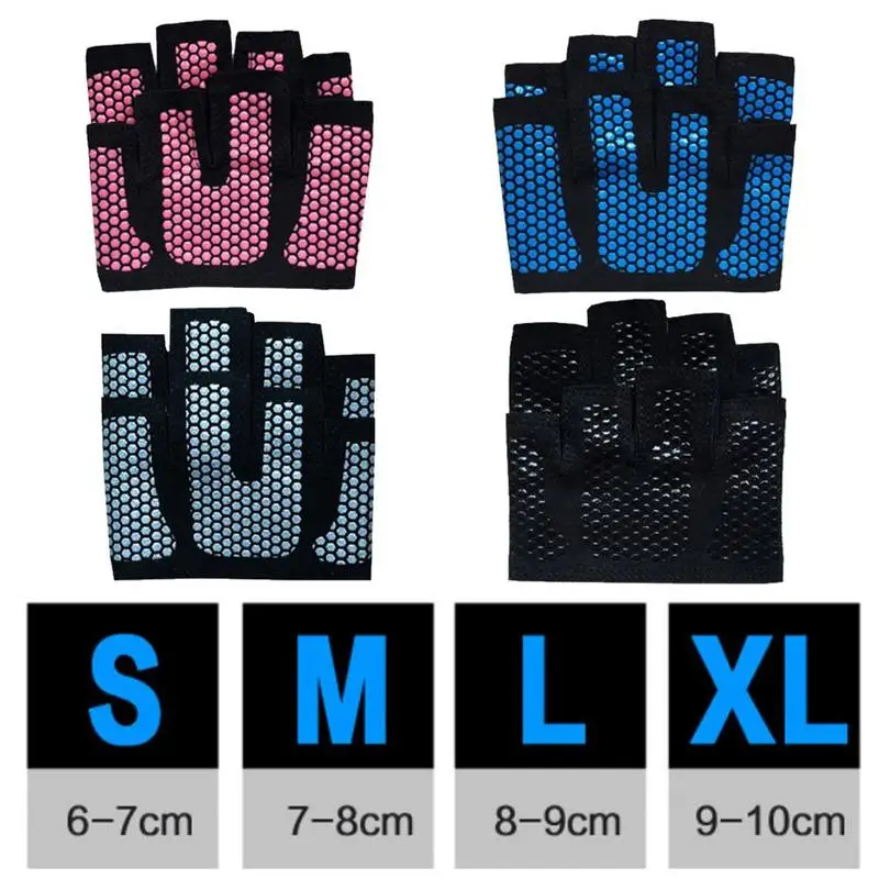 للجنسين اللياقة البدنية قفازات رياضة رفع الاثقال الدراجات yoga كمال الاجسام التدريب رقيقة تنفس عدم الانزلاق نصف اصبع قفازات Sml XL