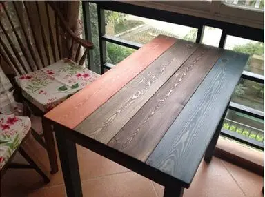 Hacer el viejo retro paisaje rural de madera maciza mesa de comedor ... Hacer el viejo retro paisaje rural de madera maciza mesa de comedor ...
