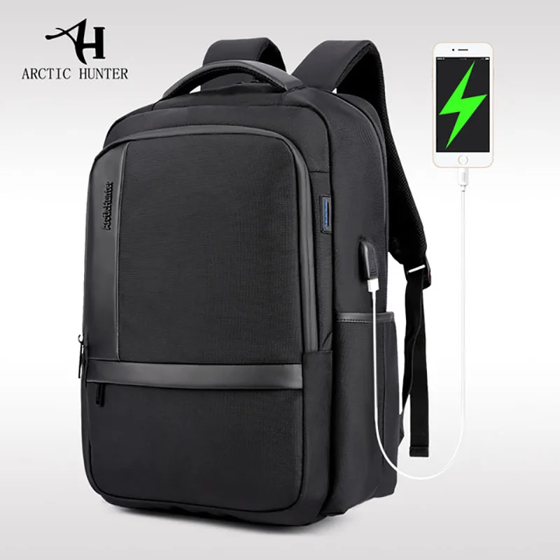 

ARCTIC HUNTER00120C Casual School Mens Backpack Bag Laptop 15.6" Male Backpack Waterproof Nylon Travel Backpacks USB Charging