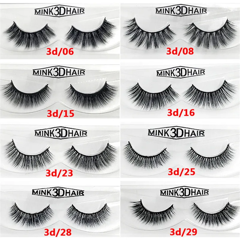 

3D Mink False Eyelashes A pair of eyelashes three-dimensional chemical fiber eyelashes natural long and realistic beauty eyelash