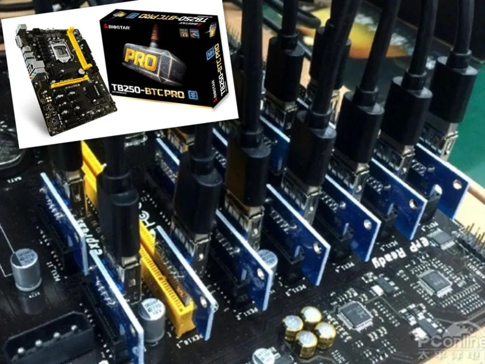 TB250-BTC PRO в коробке 12 PCIE для Biostar TB250-BTC TB250 1151 DDR4 плата для майнинга(Альтернатива H81 BTC PRO TB85 H81