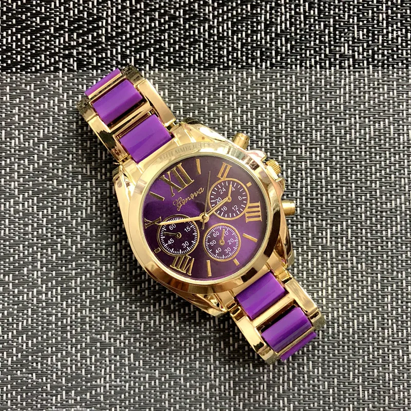 Высокое качество кварцевый механизм Мода излучающие римские цифры большой циферблат часы многофункциональный браслет часы для женщин 10 цветов