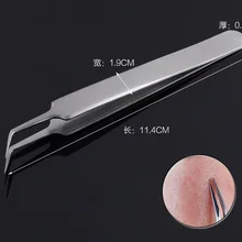 Угорь клип пинцет Нержавеющая сталь прыщ комедонов жидкость для снятия экстрактор, пинцет Уход за лицом уход за кожей чистки инструмент для красоты