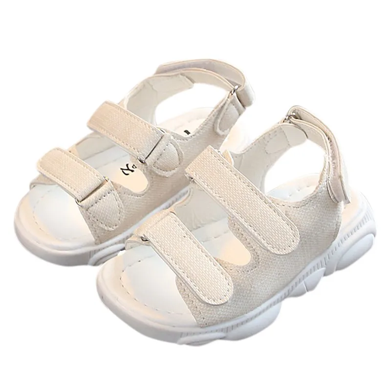 Летняя пляжная обувь с открытым носком для маленьких девочек и мальчиков; сандалии; кроссовки