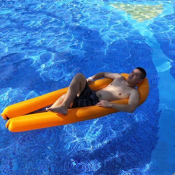 

Inflatable Floating Lounger Mat Portable Pool Float Bed Swimming Pool Sea Inflating Recliner mattress inflatable Mat