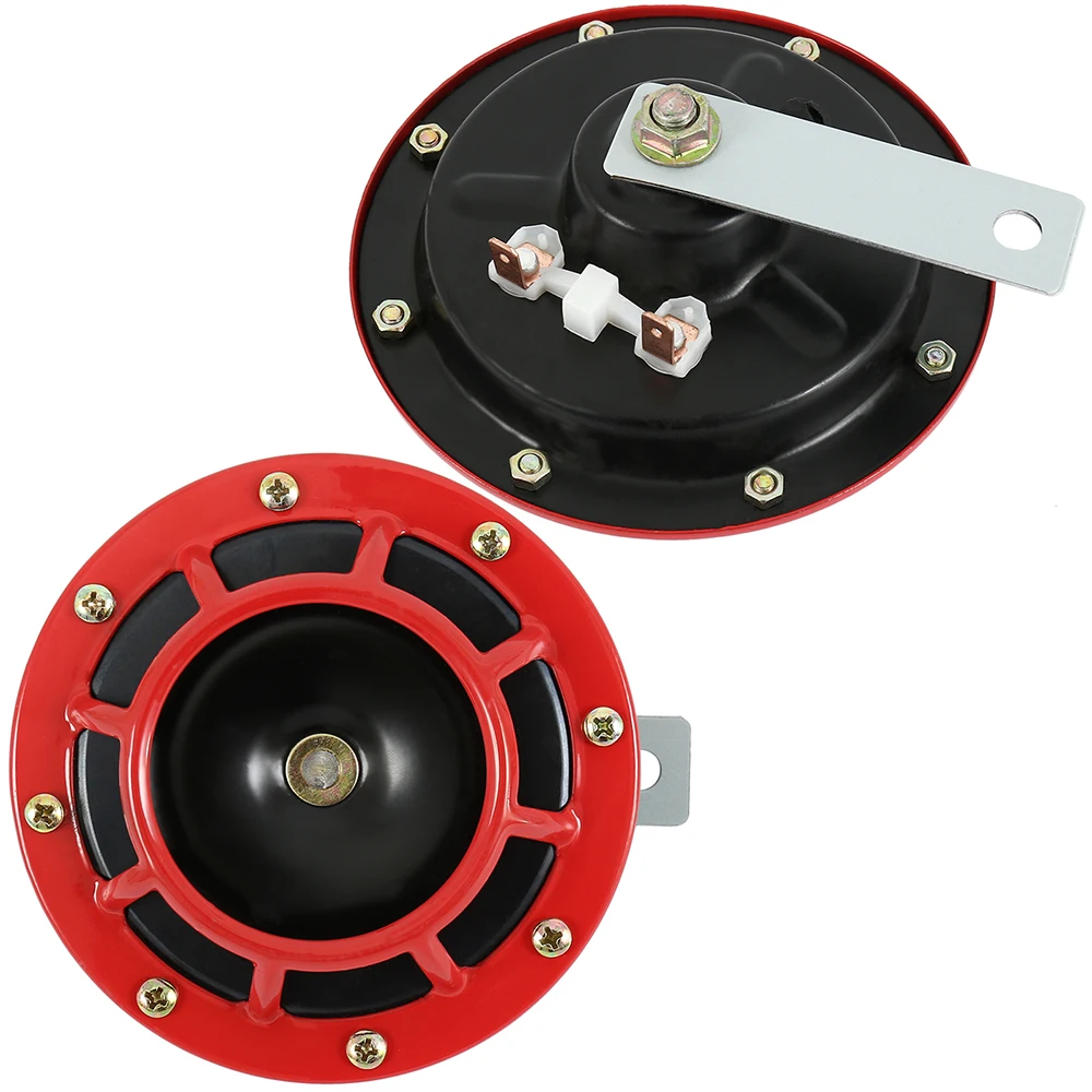 2X الأحمر 12 V 139dB المزدوج سيارة مصبغة القرن الميثاق سوبر نغمة بصوت عال انفجار سوبر بصوت عال الكهربائية الانفجار لهجة الهواء عدة ل دراجة نارية س...