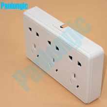 Поверхностного монтажа чистый белый 86 розетка настенного типа Панель 15-шпильки на выходе электрический 10A электрические Вилки розетки 2 отверстия и 3 отверстия