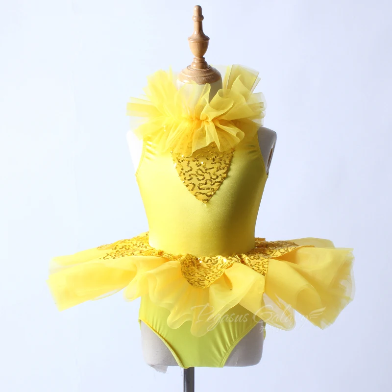 Whole Sale Yellow Ballet Tutu Leotard Ballet Dress For Girl Children