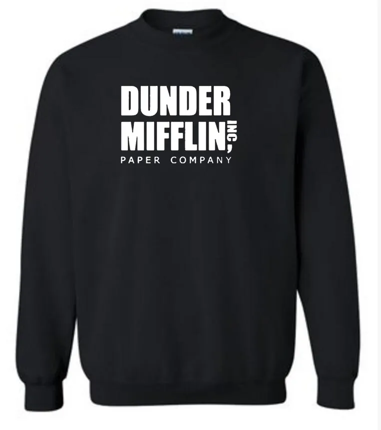 

long Sleeve The Office TV Show Dunder Mifflin Paper hoodies Crew Neck hoodies For Men