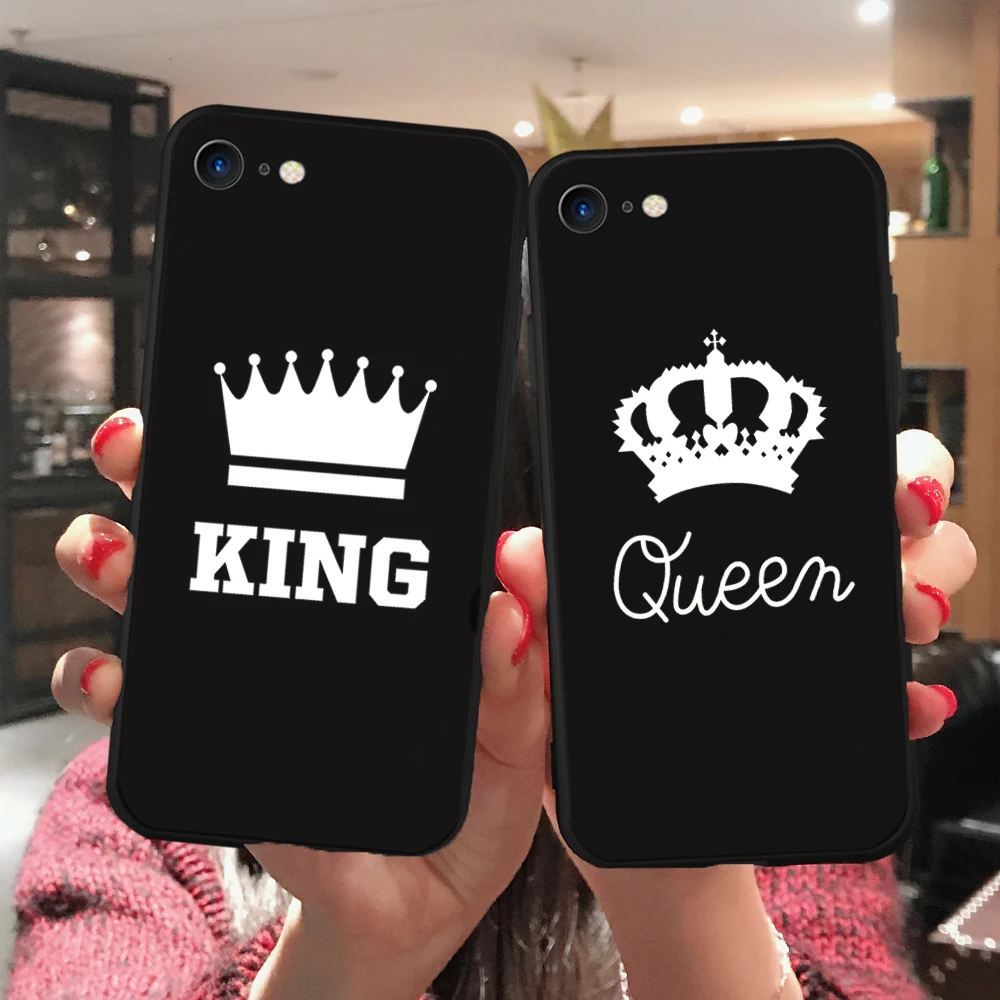 

Case For iPhone 7 Cases Black Matte Patterned Cover For iPhone 7 8 Plus XS XR X 6S 6 Plus 5 5S SE Utra Thin Cartoon Phone Coque