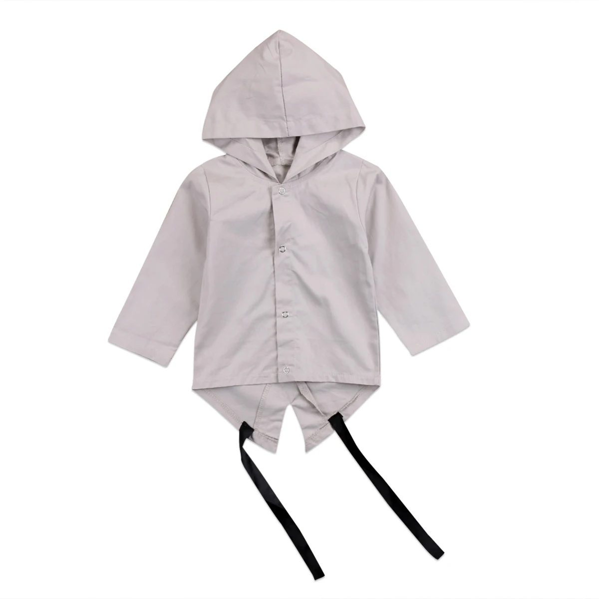 US STOCK Baby infant Boys Coats letter print Hooded Jacket Spring Autumn Outfits Clothes Long Sleeve button belt Hooded Coat