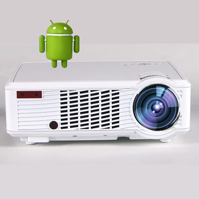 СВЕТОДИОДНЫЙ Проектор Android 4.4 МИНИ Проекторы 3000 Люмен Syne Экран с Телефона Miracast