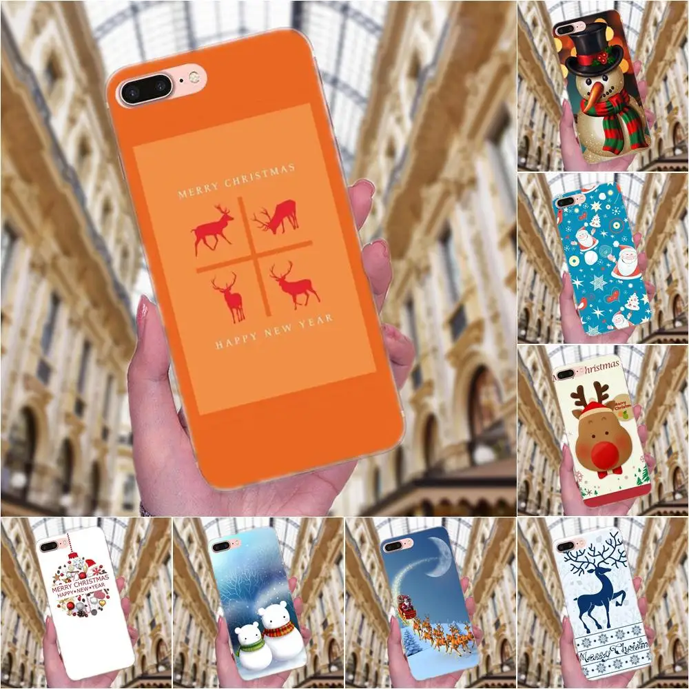 С Новым Годом Счастливого Рождества дизайн для Sony Xperia Z Z1 Z2 Z3 Z4 Z5 compact Mini M2 M4 M5 T3 E3 E5 XA