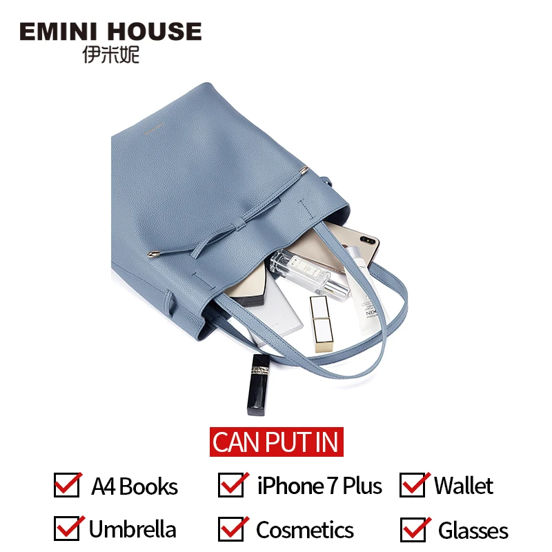 EMINI HOUSE мягкие из кожаного спилка роскошные сумки женские дизайнерские через