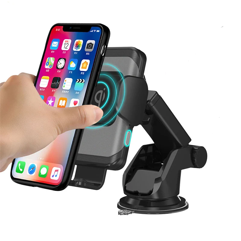 Wireless Car Charger Stand 2-in-1 Qi Fast Charger Car Mount Air Vent Dashboard Phone Holder for iPhone X 8 Samsung S9 S8 Note8