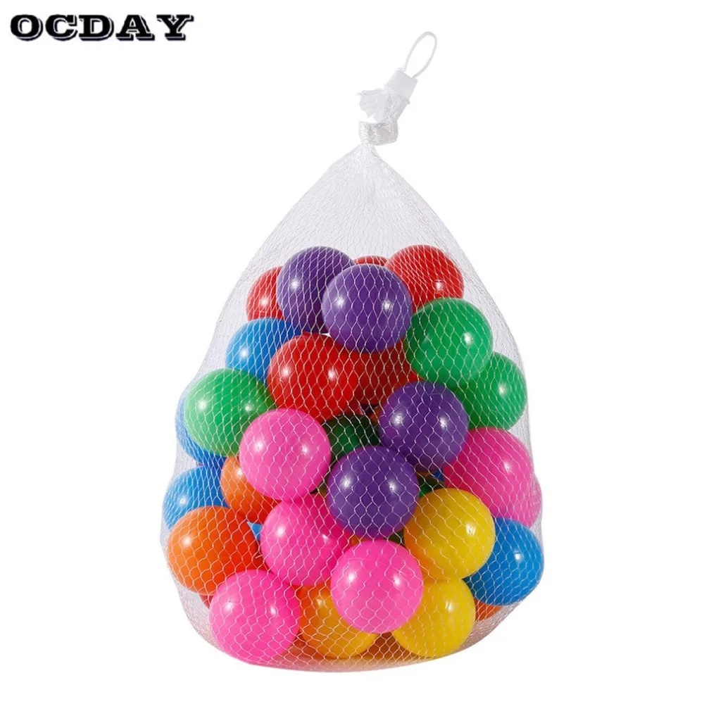 

OCDAY 50pcs/Lot Soft Toy Ball for Pool Ocean Wave Ball Pits Water Pool Balls Toys for Children Stressball Outdoor Sports 5.5cm
