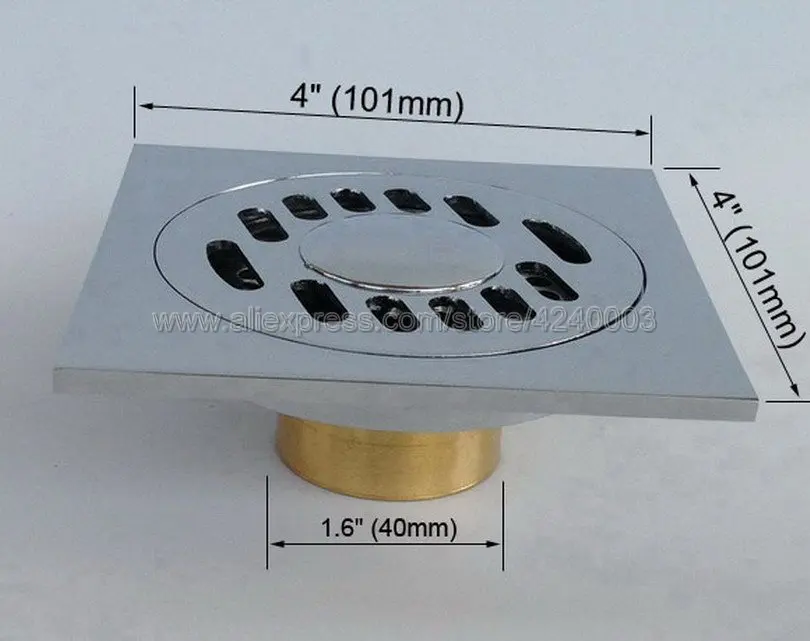 Полированный хромированный латунный дренаж крышка для душа квадратный мусорный решетчатый фильтр для волос аксессуары для ванной комнаты