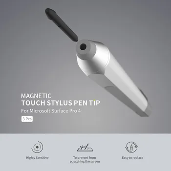 

Magnetic Touch Stylus Pen Tip Plastic Carbon Low Friction 3pcs/set 10cm For Microsoft Surface Pro 4 Refill Capacitive Pen