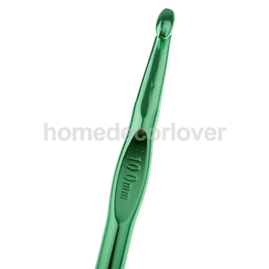 Aluminum Tunisian Afghan Crochet Hook Yarn Knitting Needles Hand Weaving Tool 7/8/10mm 