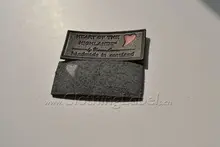 Custom red heart logo printed real leather label, black genuine leather label, main garment labels
